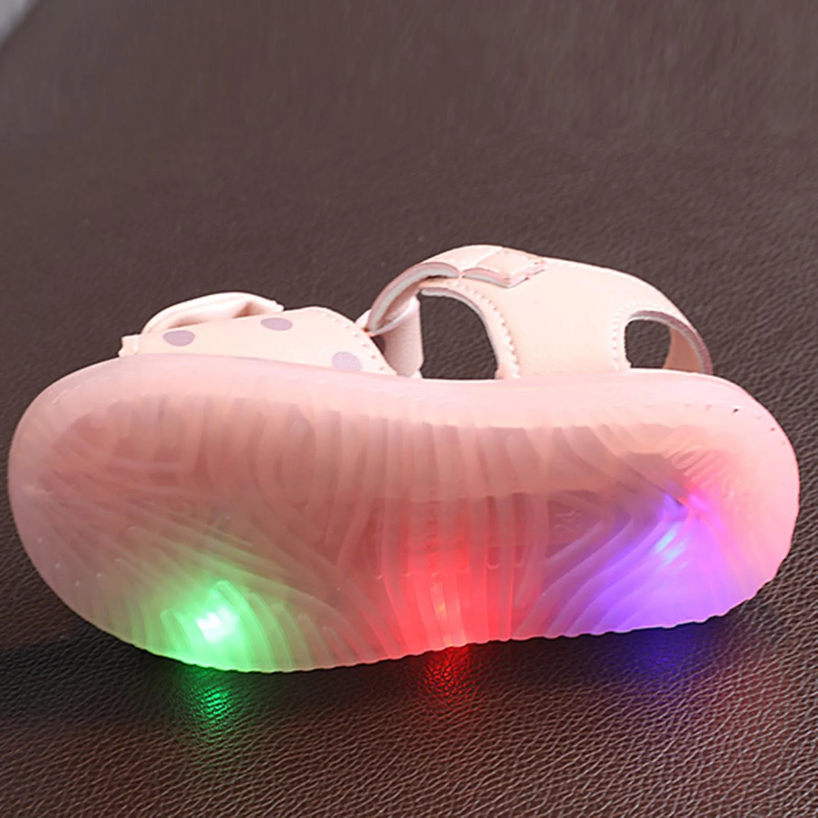 

Fashion Baby Girl Shoes Bow Knot Open Toe Led Light Luminous Beach Sandals First Walkers Baby Girl Sandals