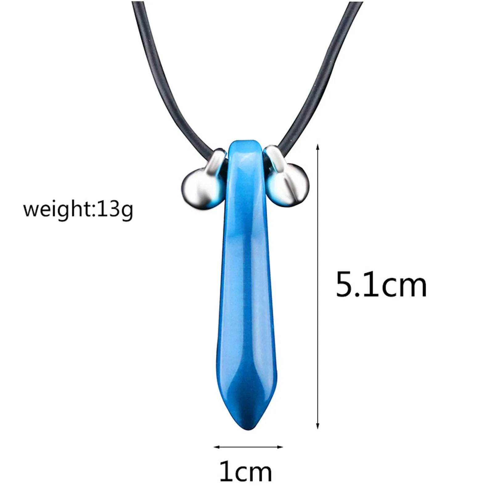 

Women Girls Blue Gemstone Pendant Necklace, Suitable for Different Places Tsunade Necklace Jewelry Gift