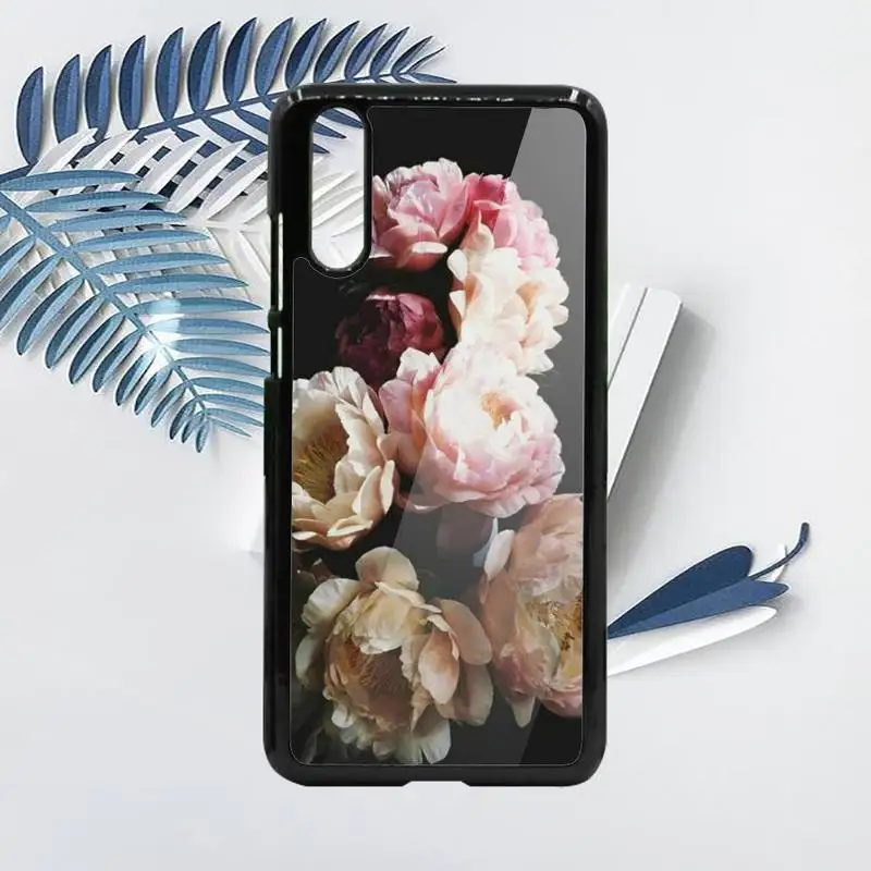 

Pink peony flower Peonies pattern luxury design Phone Case PC For Samsung galaxy S note 8 9 20 10 e lite2019 plus pro ultra