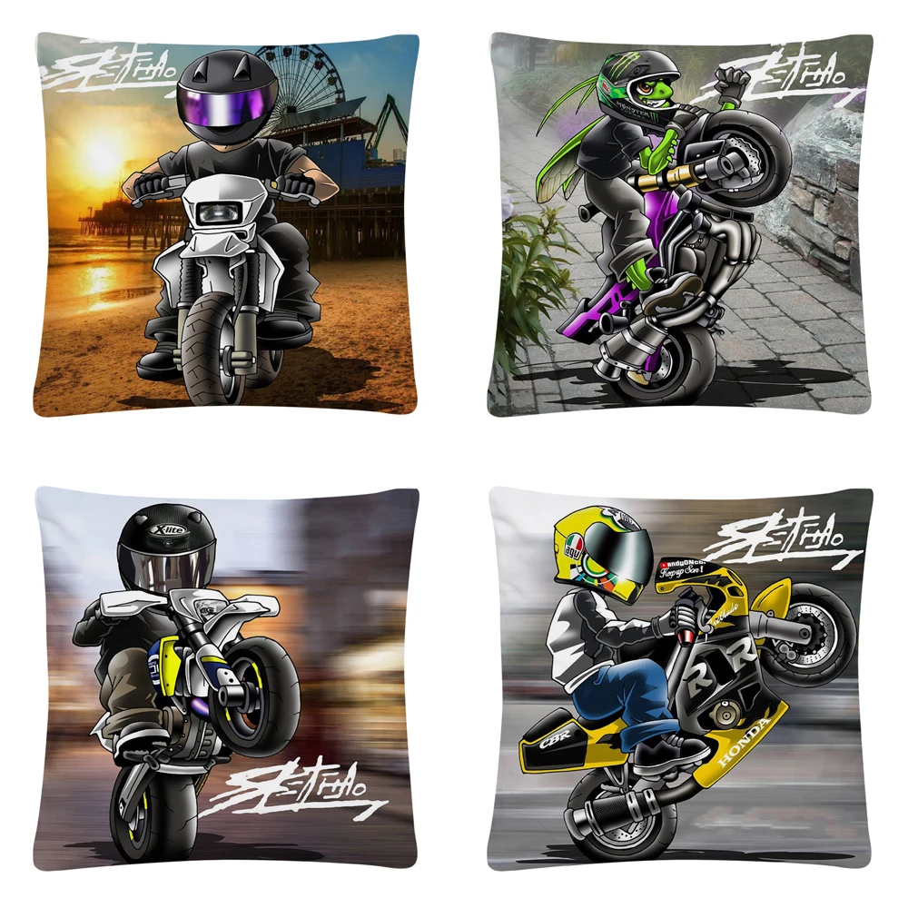 Мягкая короткая плюшевая наволочка для подушки с мультяшным рисунком 45 х45 см |