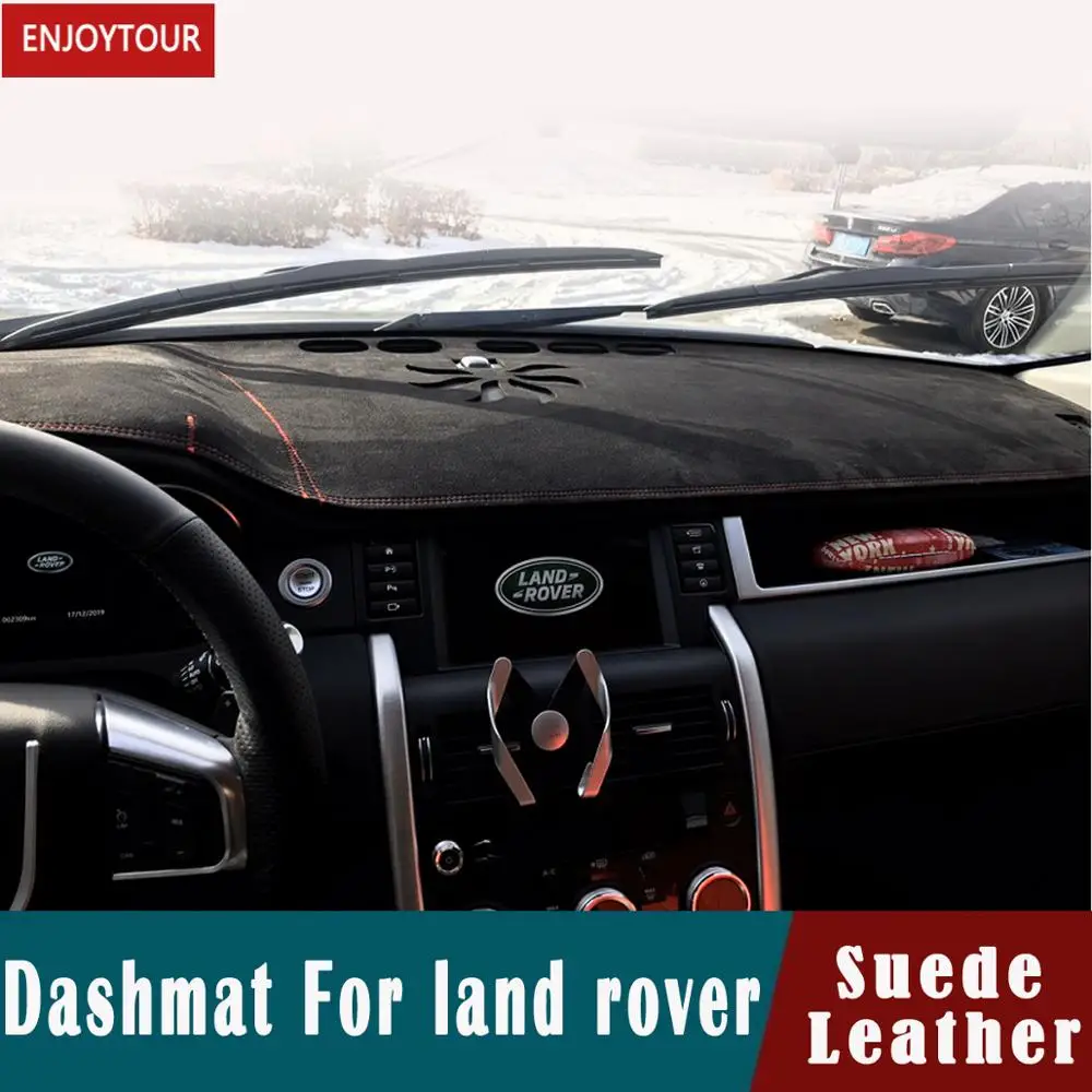 For Land Rover Discovery3 LR4 Evoque Range Rover Sport Velar Freelander 2 Suede Leather Dashmat Dashboard Covers Pad Dash Mat