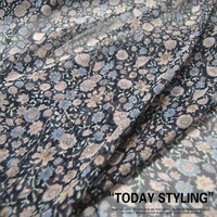 silk georgette chiffon fabric dress large wide black flower clothing diy patchwork tissue