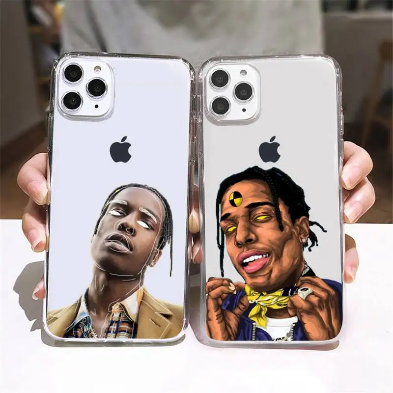 

Asap Rocky Phone Case Transparent soft For iphone 5 5s 5c se 6 6s 7 8 11 12 plus mini x xs xr pro max