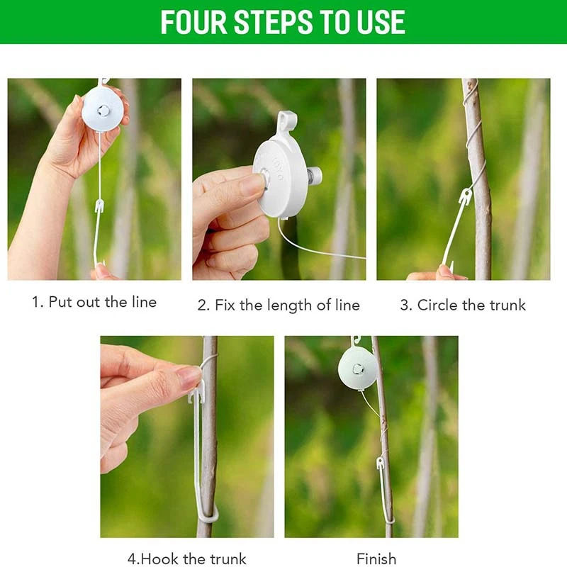 

12PC Adjustable Plant Yo-Yo Hook High Tenacity Nylon Rope and Stopper Hook Support Fruit and Vegetable Stems and Leaves
