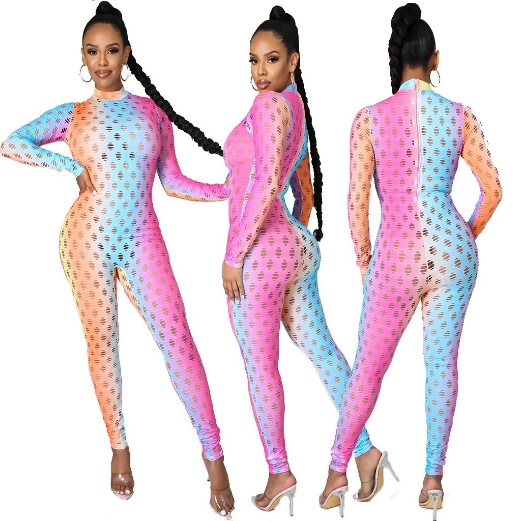 

Женский яркий комбинезон с вырезами Somoshein, супер эластичный клубный комбинезон, женская одежда, оптовая продажа, Прямая поставка