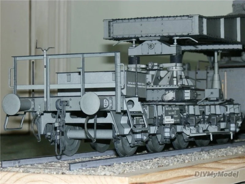 DIYMyModeI-rompecabezas de juguete hecho a mano, modelo de papel artesanal alem&aacute;n Schnabel wagon, regalo, utillaje de pel&iacute;cula-2