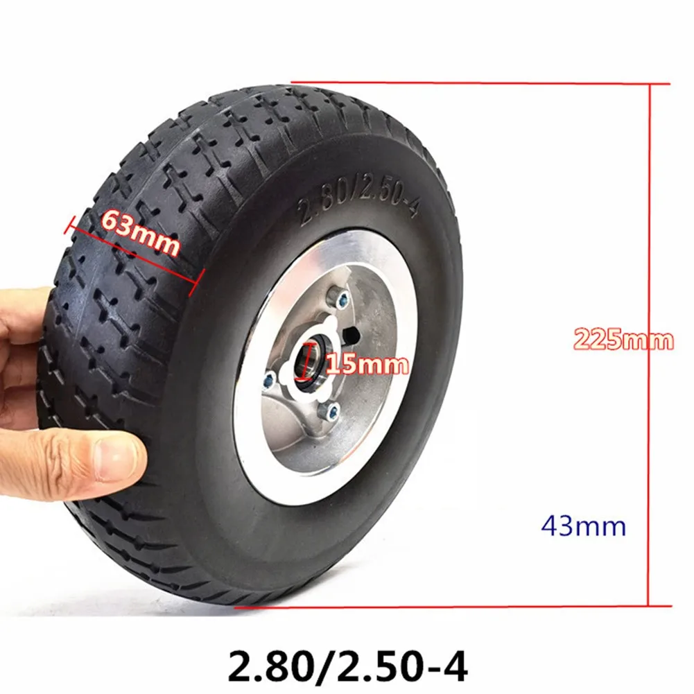 

9 Inch Scooter Karting Tire 2.80/2.50-4 Solid Front/Rear Wheel Durable Rubber Solid Tyre Scooter Accessories Parts Replacement