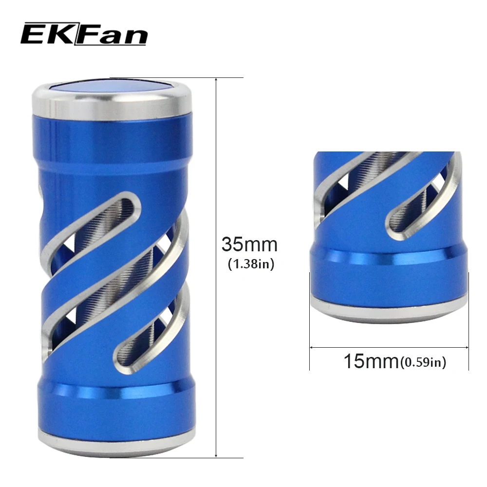 EKFan 2PC/set Aluminum Alloy Fishing Reel Handle Knob For D/S Bait Casting Reel modified parts Without bearing 2