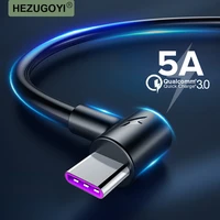 5a usb type c cable 90 degree fast charging for samsung xiaomi huawei honor mobile phone charger cable usb c quick charge wire