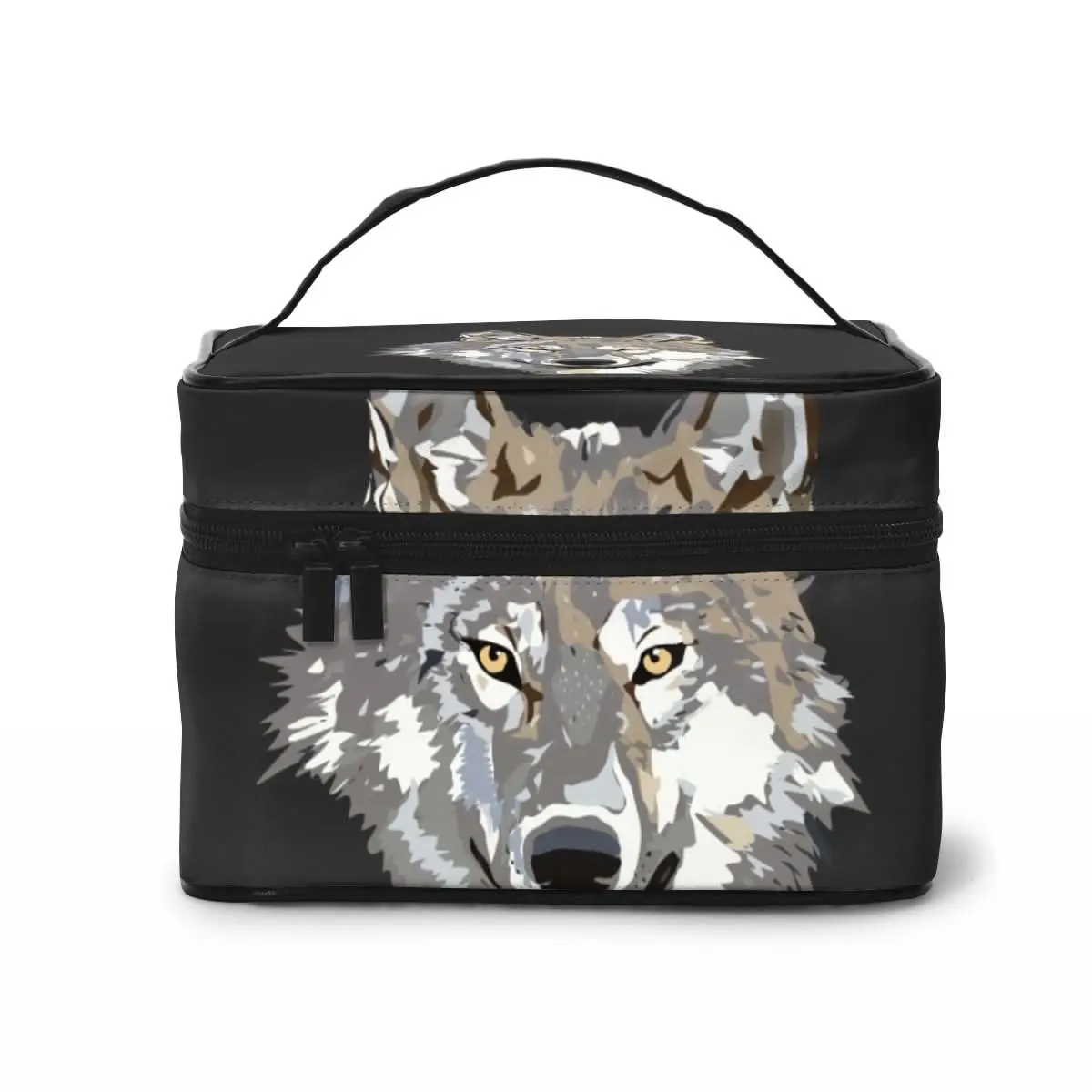 Women Cosmetic Bag Makeup Case Cool Wolf Make Up Storage Pouch Toiletry Beauty Wash Bag