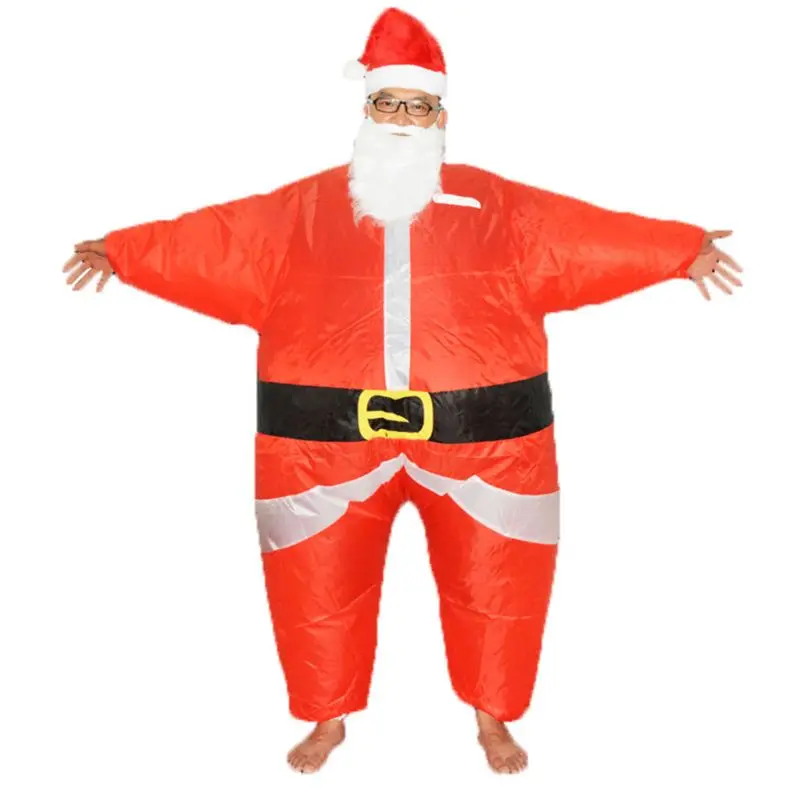 

Santa Claus Costume Adult Inflatable Blow Up Suit Christmas Fancy Dress Cosplay