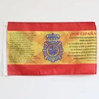 Флаг Испании с крестом бордового цвета крест испанской империи Сан-Андреас с щитком национальной полиции