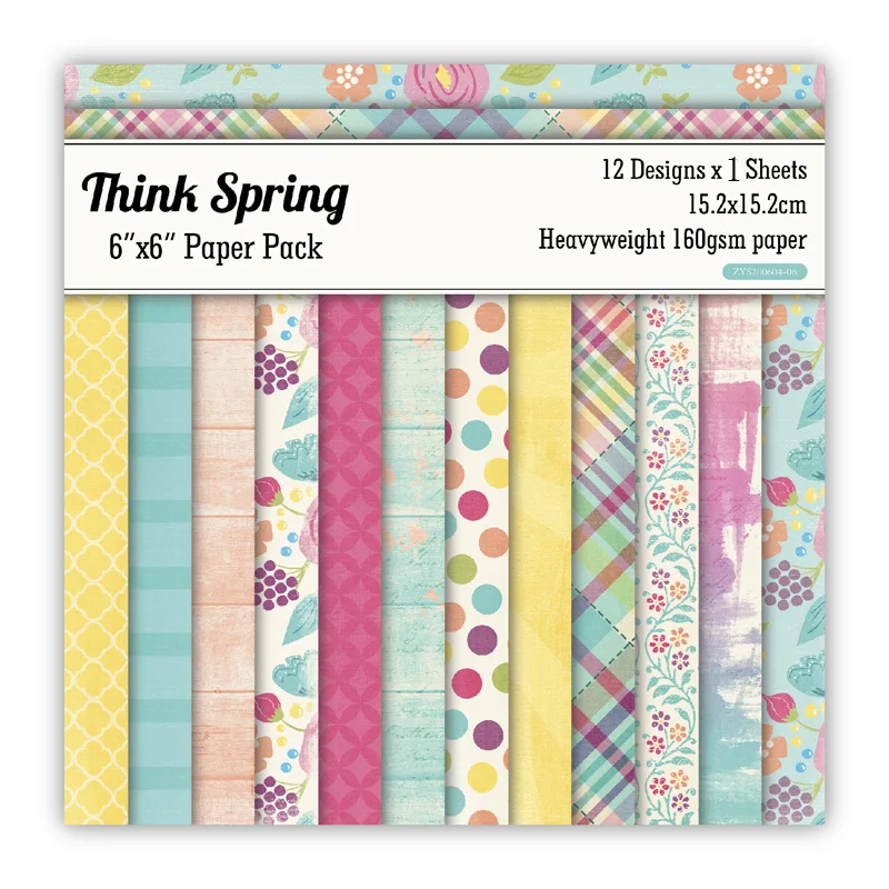 

KLJUYP 12 листов Think Spring блокноты для скрапбукинга бумага Оригами художественная бумага для фона бумажная карточка Сделай Сам скрапбукинговая ...