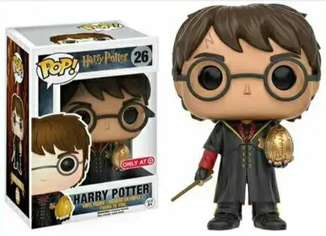 Harry26 with box Фильм Гарри Поттер Гермиона Рон Добби Луна персонажи Ньют 10 см Виниловая кукла Фигурка Коллекция Модель игрушки - Цвет: Harry26 with box