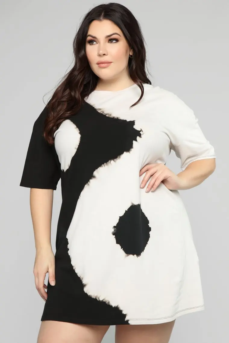 

Fashionable casual dress European and American summer style plus size dress Temperament Chinese style
