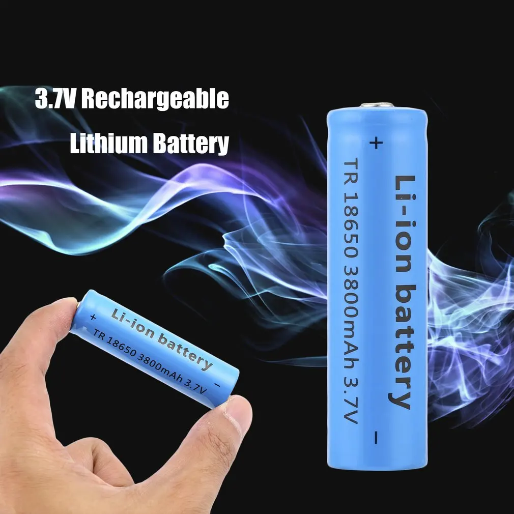 18650 Li-Ion 3800mAh Большая емкость 3 7 V Аккумуляторная батарея для светодиодный