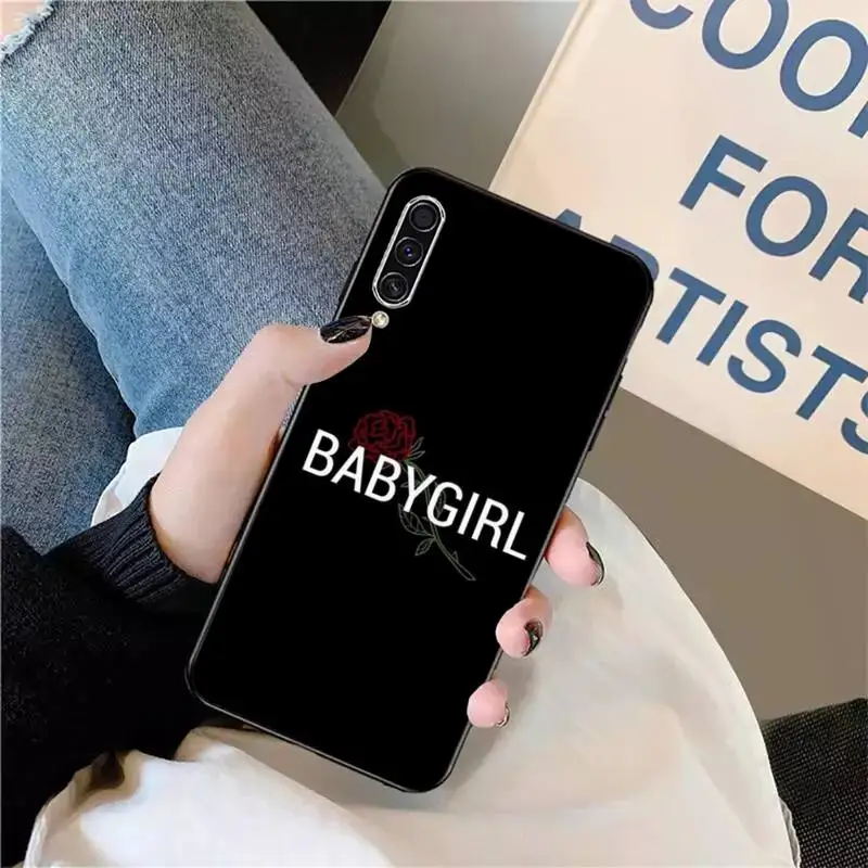 

Babe babygirl honey line Text art Phone Case For Samsung galaxy S 9 10 20 A 10 21 30 31 40 50 51 71 s note 20 j 4 2018 plus
