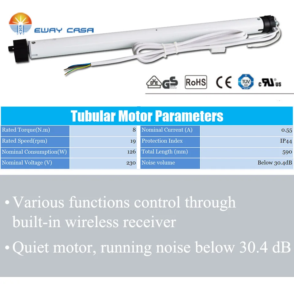 Светодиодные жалюзи EWAY CASA Alexa Control TUYA электрические затемняющие с солнцезащитным