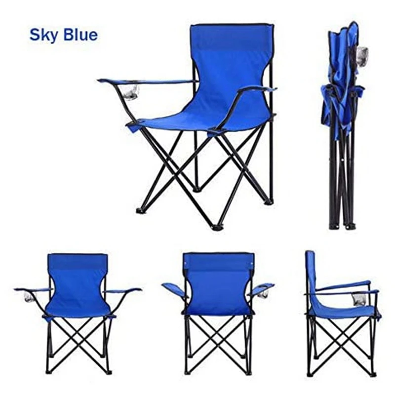 저렴한 접는 캠핑 의자 컵 홀더와 낚시 해변에 대 한 경량 휴대용 접이식 캠핑의 자