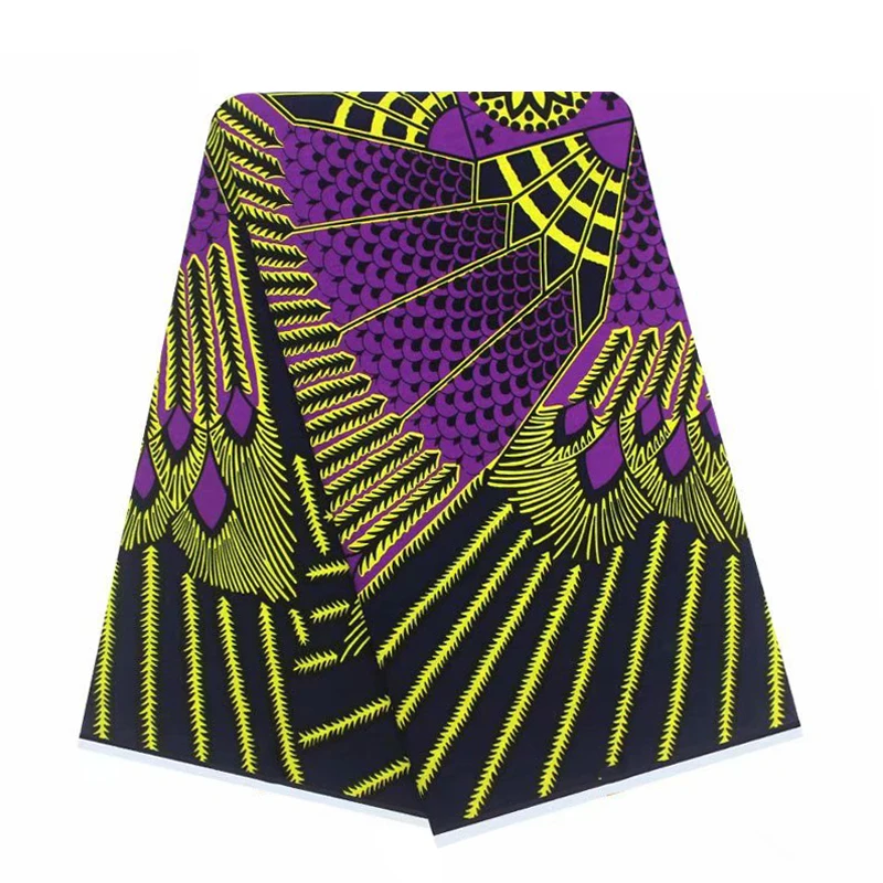 

Fabrics per meter Nigerian Style Wax African Print Cotton Fabric For Sewing 100%Soft Veritable Best Quality Dress Material VL 12