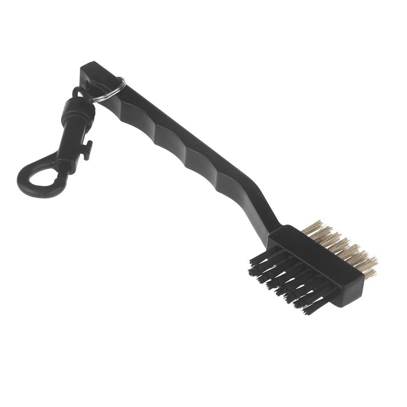 Quality Dual Bristles Golf Club Brush Cleaner Ball 2 Way Cleaning Clip Groove Lightweight Portable | Спорт и развлечения