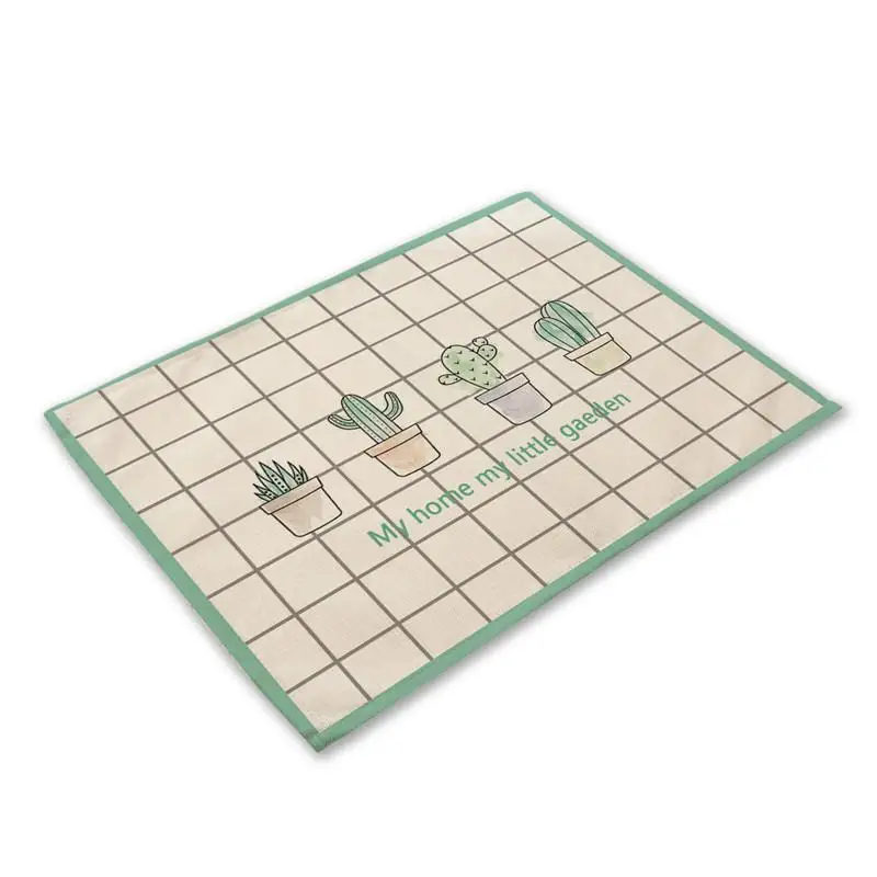 5 клетчатых подставок в виде растений коврик для обеденного стола подставки