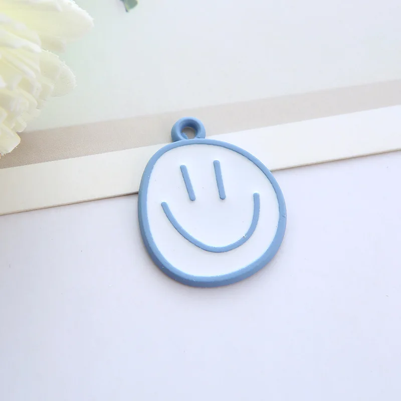 

10Pcs Colorful Alloy Smiley Face Pendant Funny Cute Smile Face Jewelry Making Earrings Necklace Pendant Accessories Wholesale