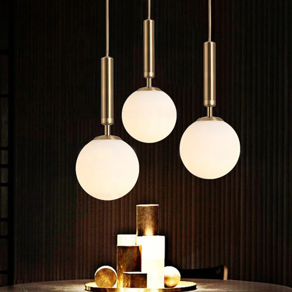 

Nordic люстра минималистский Art светодиодный люстры повесить Стекло мяч Гостиная Спальня Ресторан Бар домашнего освещения