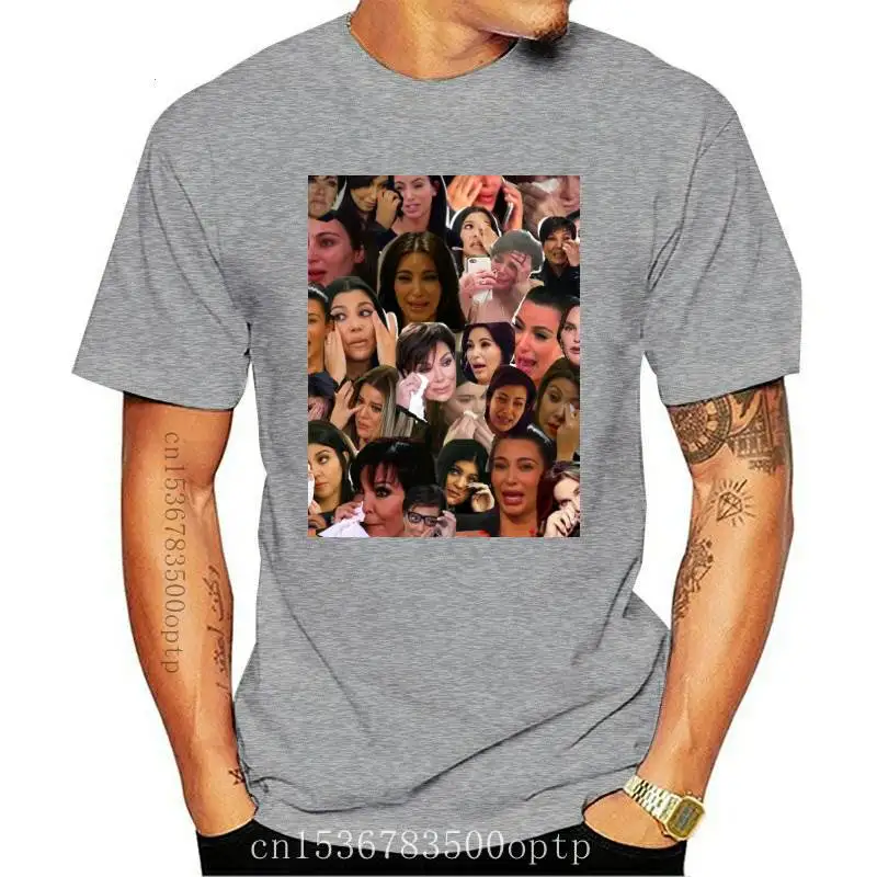

New Kardashian s Crying Collage Hot Sale Clown T Shirt Men/women Printed Terror Fashion T-shirts