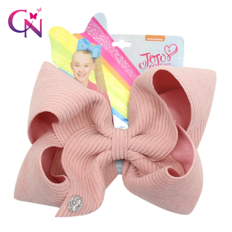 CN 7 &quotJojo луки для девочек/Jojo Siwa большой однотонные бархатные заколок с бантами