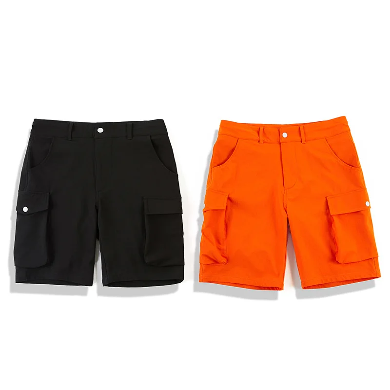 

Summer workwear three-dimensional pocket casual shorts polyester cotton casual shorts regular pockets knee length