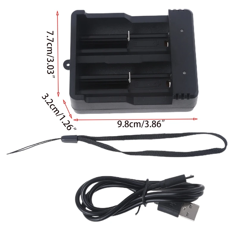 Двухканальное Зарядное устройство USB 3 7 в для аккумуляторов 18650 26650 14500 16340