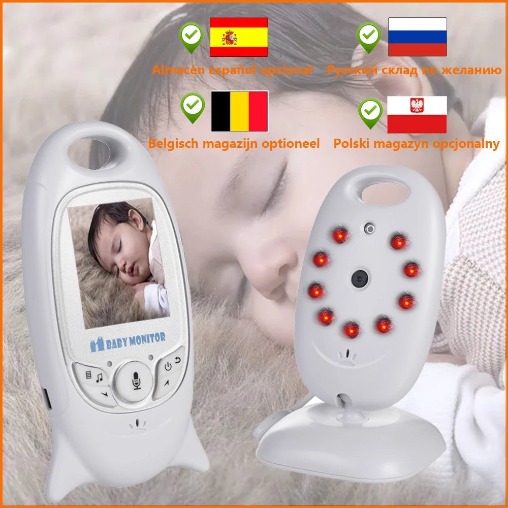 

VB601 Wireless Video Baby Monitor 2.0 inch 2 Way Talk Color Security Camera Night Vision IR LED Temperature Monitoring 8 Lullaby