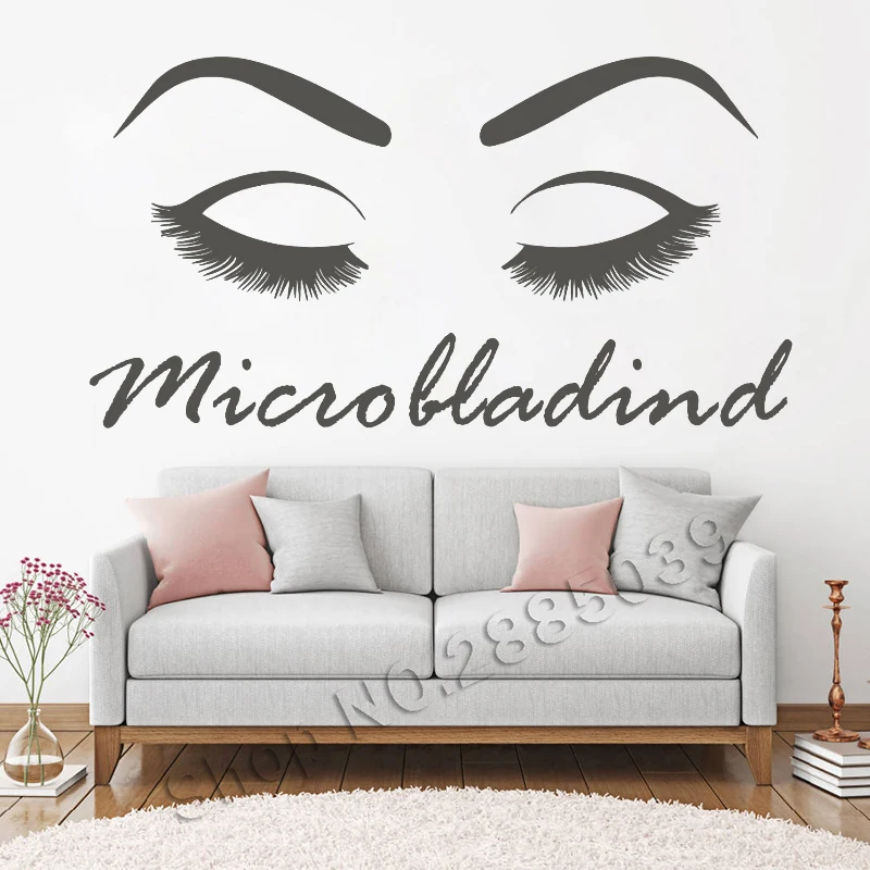 Ресницы и брови настенная наклейка ресницы для магазина на окно наращивание