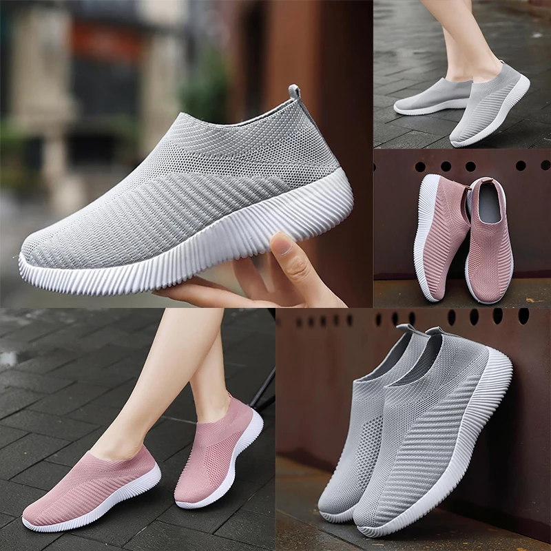 

New high quality wholesale moms shoes flying socks womens shoes cross border leisure soled sports shoes elderly shoes 38