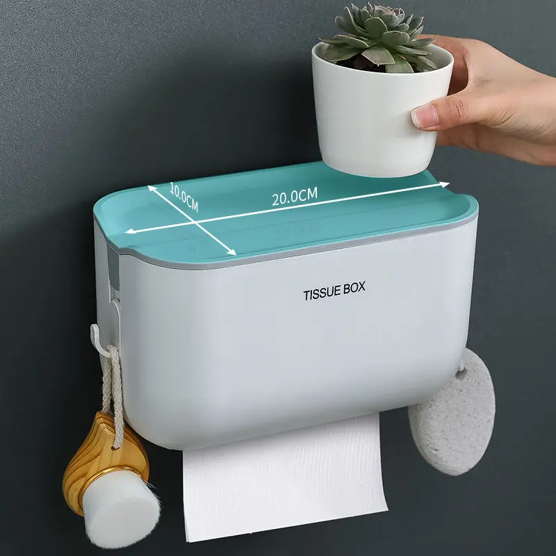 

Creative toilet tissue box Waterproof non-punch bathroom tissue holder Toilet tissue box holder