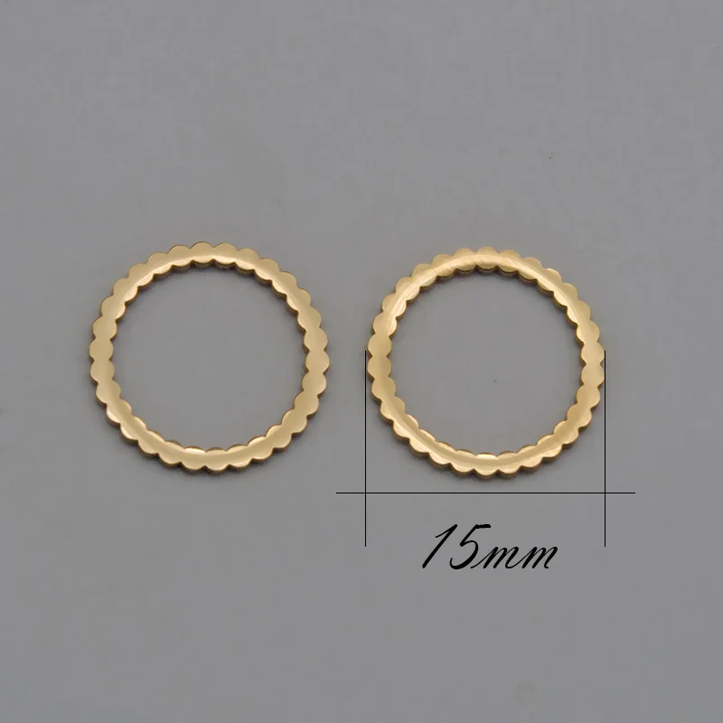 Кольцо-соединитель для сережек из нержавеющей стали 15 мм 5 шт. | Украшения и