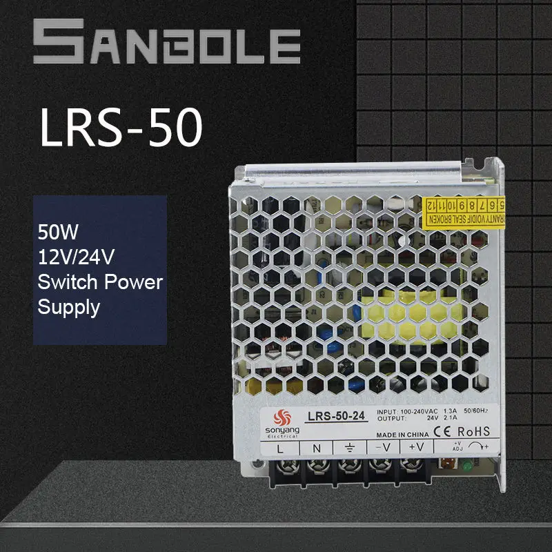 LRS 50 12 ультратонкий источник питания с переключением режима постоянный ток Вт 24 В