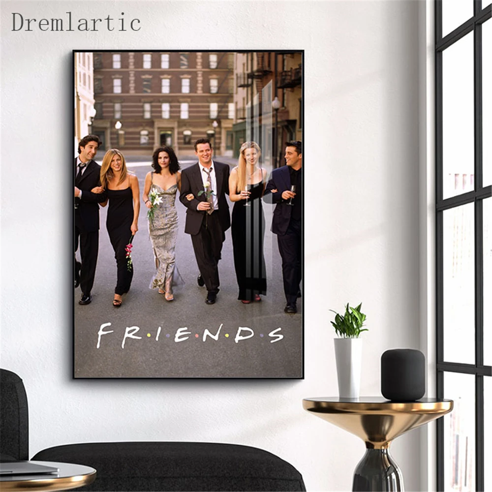 Холст постер из шелковой ткани новых друзей украшение для дома в классическом