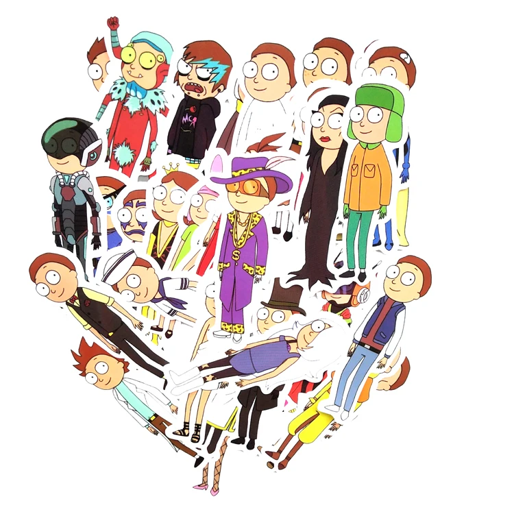 34/лот водонепроницаемые наклейки дедушка и внук драма каракули граффити