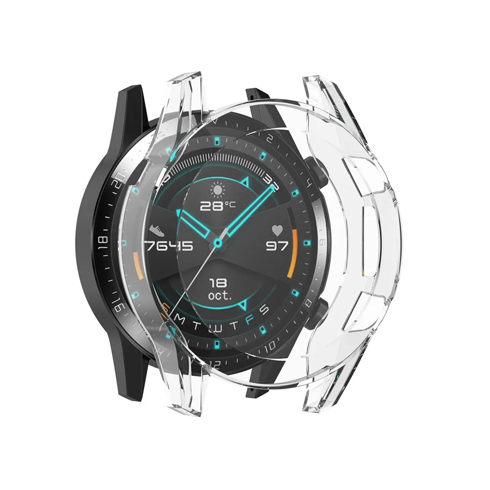 Всесторонний защитный чехол для часов HUAWEI Watch GT2 46 мм аксессуары экрана от
