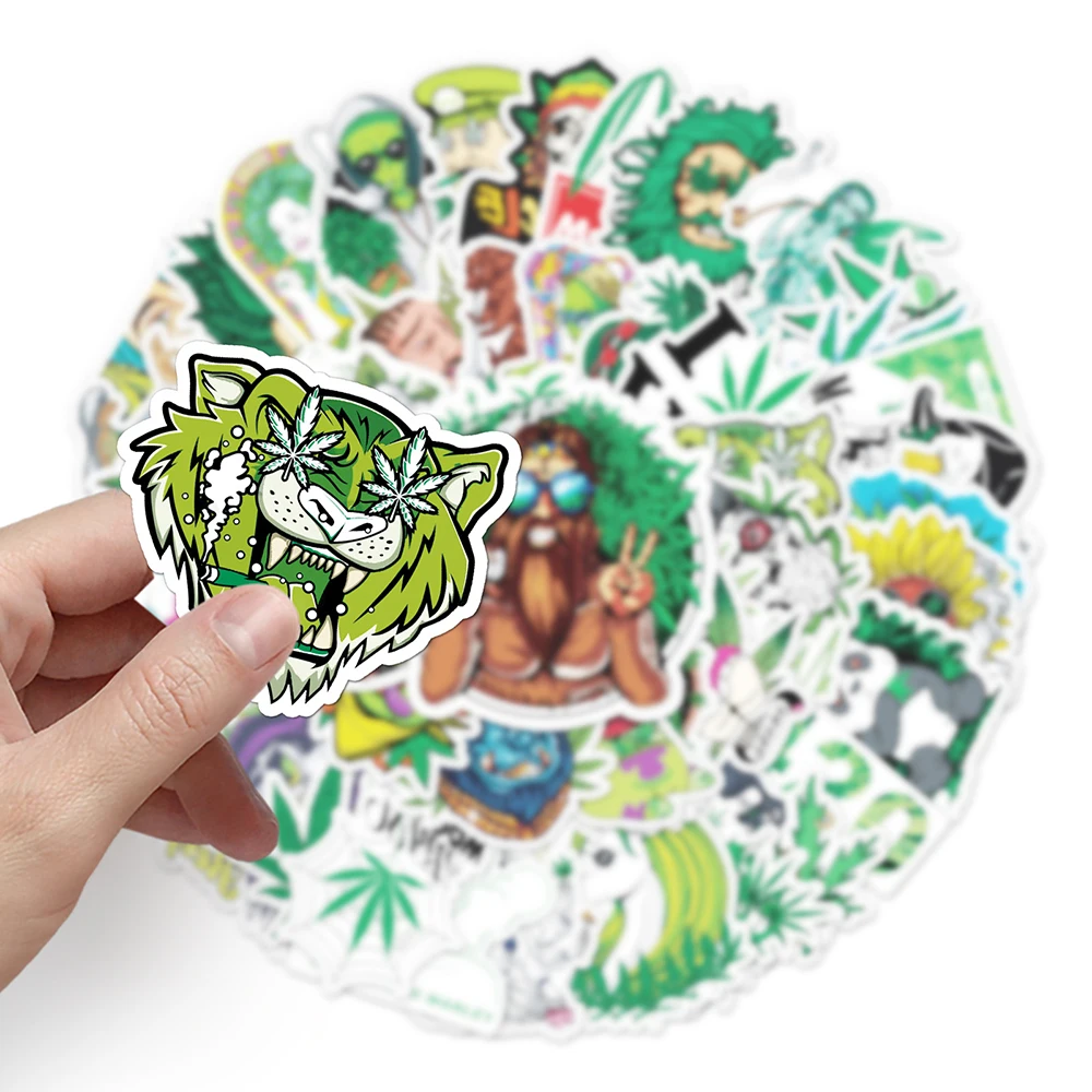 103050pcs funny characters leaves weed smoking graffiti stickers laptop car skateboard guitar motorcycle cool sticker kids toy free global shipping