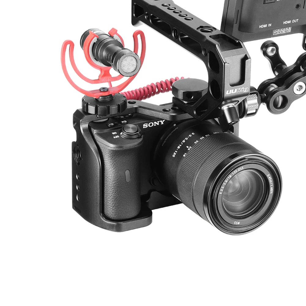 Алюминиевый корпус UURig для камеры Sony A6600 с резьбовым отверстием 1/4 3/8 светильник Ки