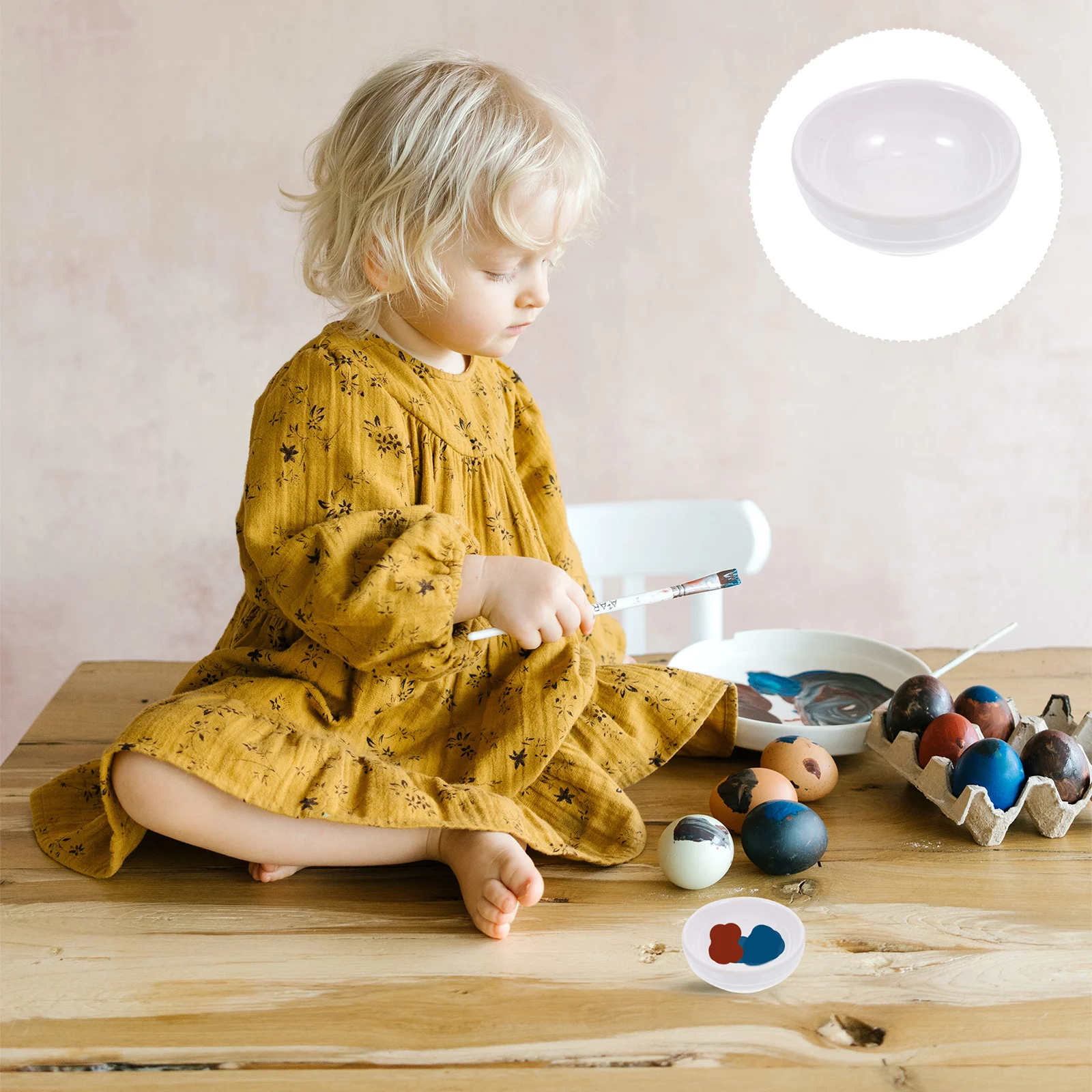 

5Pcs Melamine Dish Color Mixing Trays Versatile Storage Dish Seasoning Dish