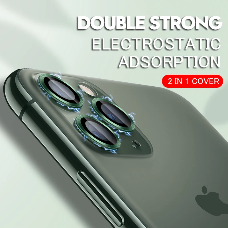 3 шт. для iPhone 11 Pro Max Защита камеры металл + стекло защитный чехол объектива задняя