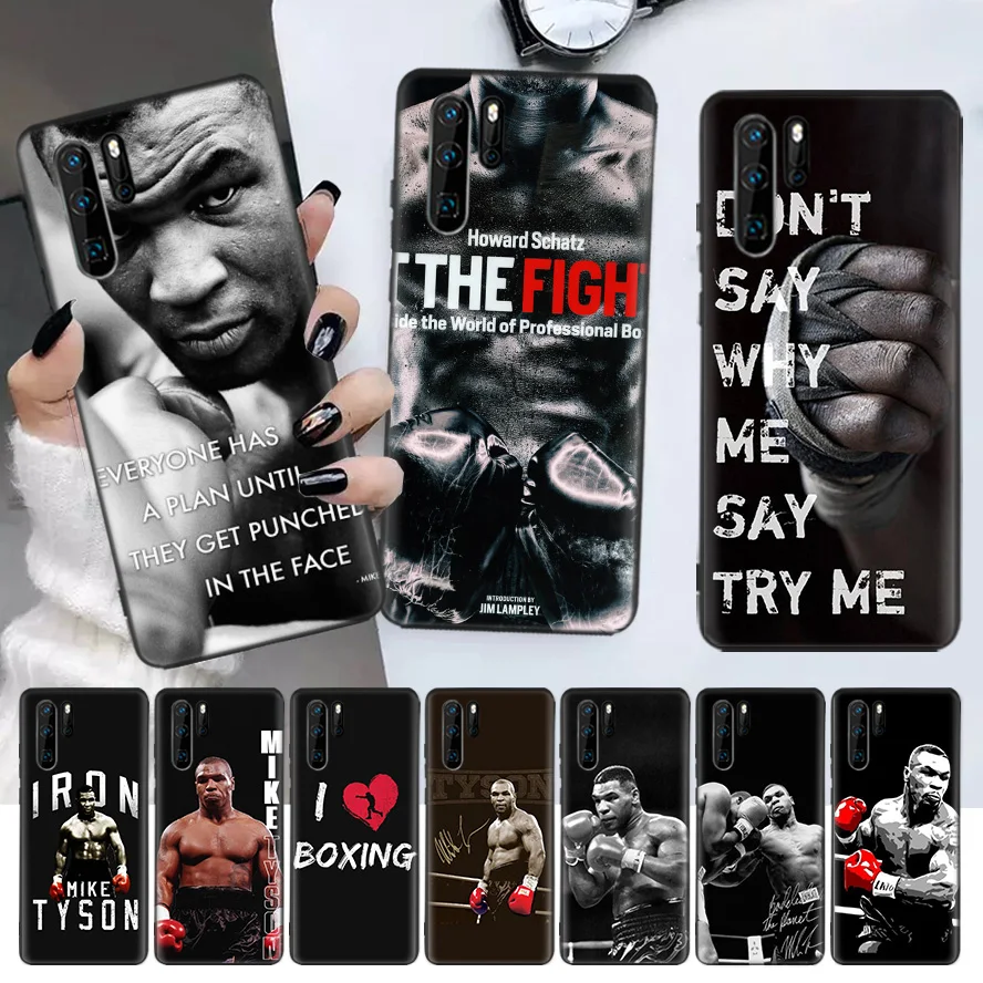 

Mike Tyson Boxer Man Black Phone Case For Huawei P30 Lite P20 Pro P40 P10 Mate 20 40 30 10 P Smart Z Plus Pattern Cover Bag Back