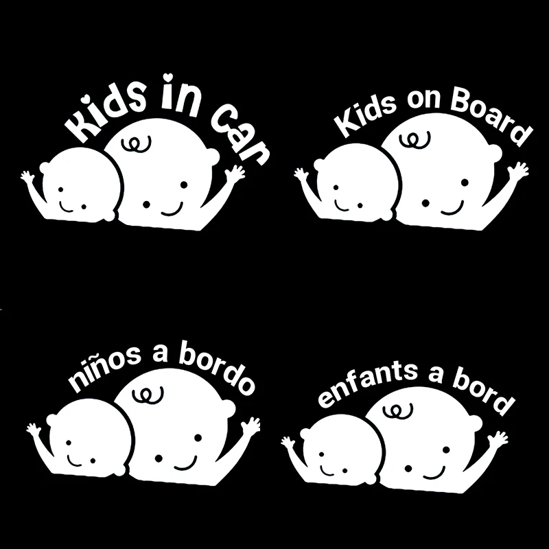 

Y389# Kids in Car Sticker on The Car Vinyl Decal Waterproof Decoration Car Stickers