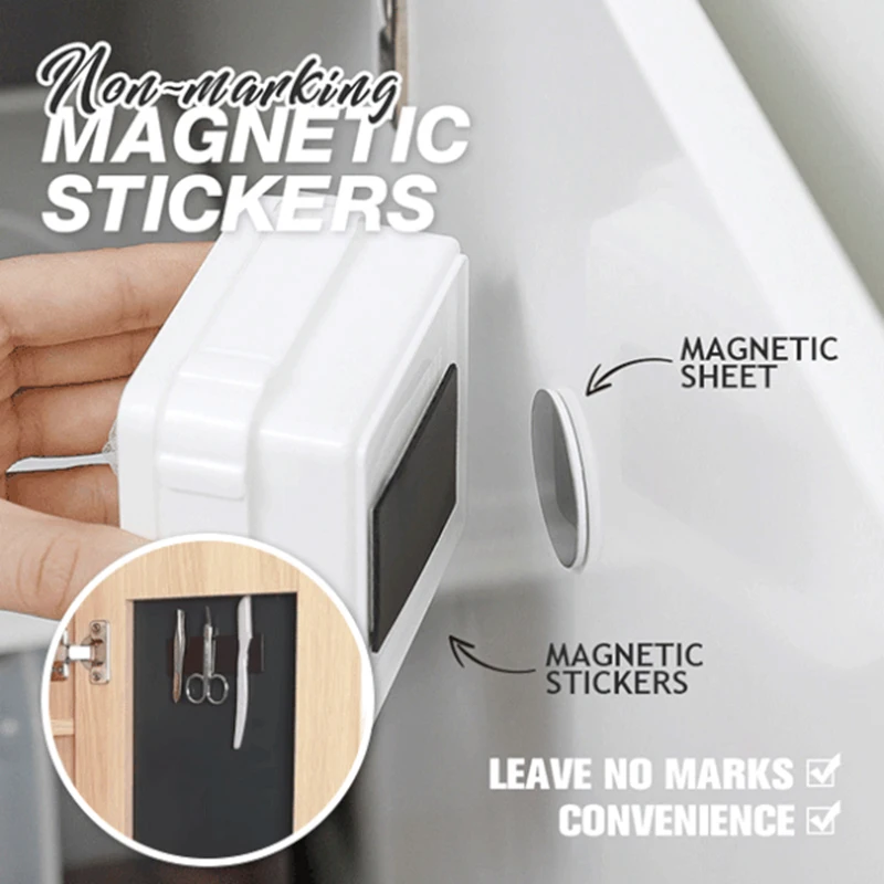 

Adhesive Soft Magnets Sticker Metal Plate Disc Wall Mounting Kits for Freezer Kitchen Organizer Home BDF99