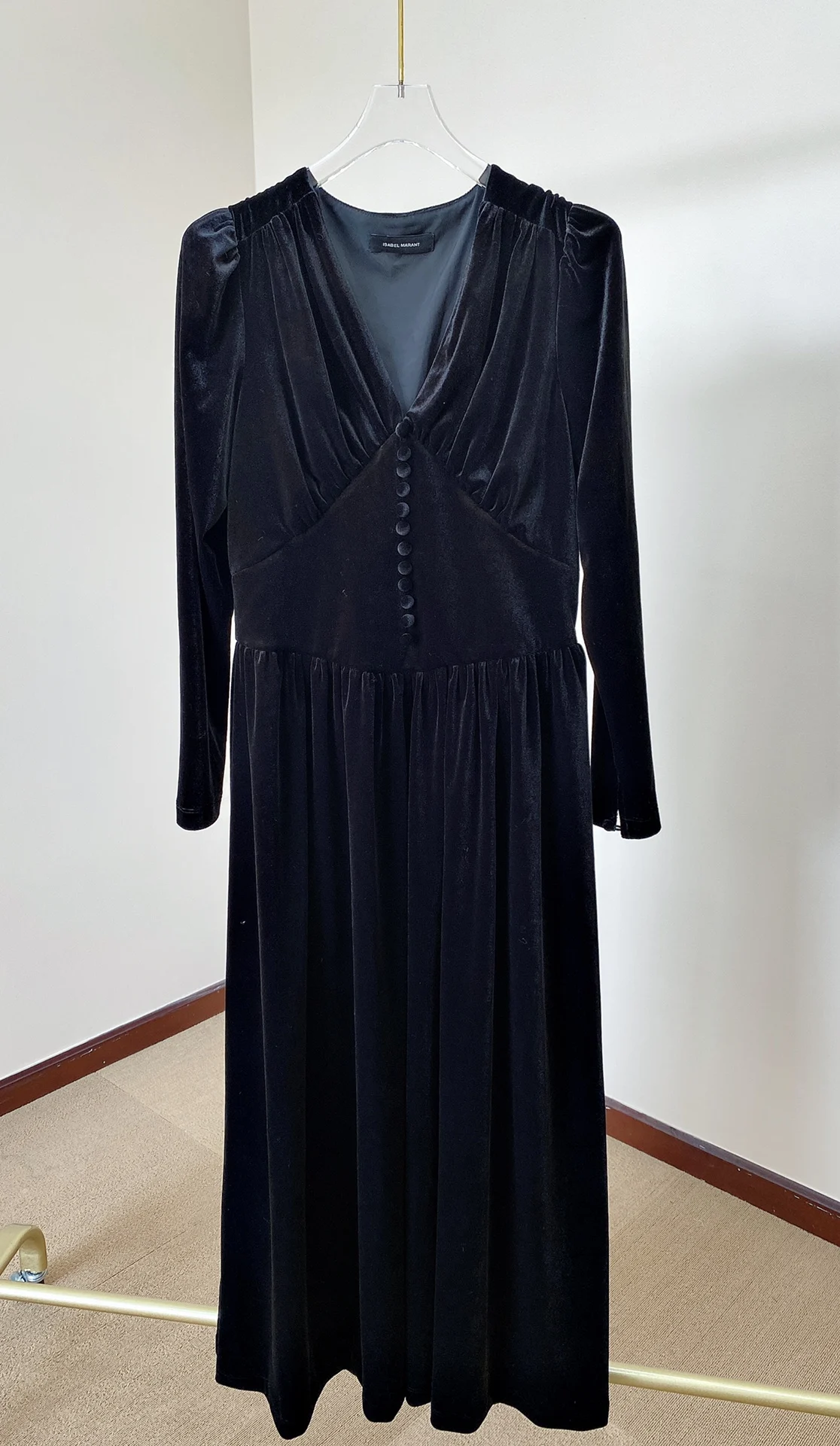 Модное женское платье осень 2021 новое шелковое вискозное бархатное черное |