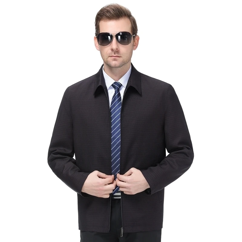 

New plus size 8XL 7XL 6XL Business Casual Men's Jacket Coat Spring Autumn Male Classic Style middle-aged Father Loaded Man Coat